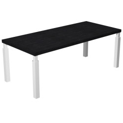 Scrivania direzionale Prestige Quadro - 210 x 90 cm - nero venato/bianco