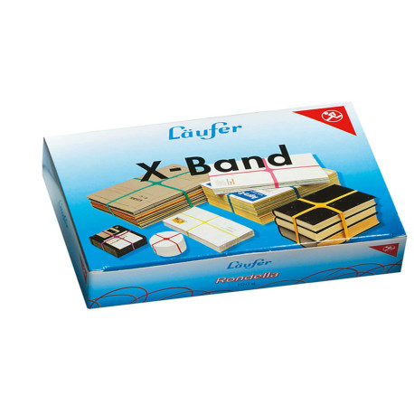 Elastici X Band - diametro 10 x 15 x 1,1 cm- 100 gr - colori assortiti - Lebez