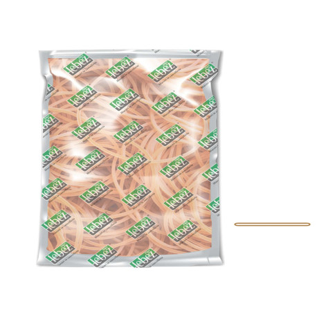Elastico ad anello - diametro 3 cm - 1 kg - caucciù - colore naturale - Lebez