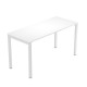 Scrivania Easy Plus - per smartworking - 140 x 60 x 72,5 cm - bianco