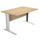 Scrivania lineare Easy - 120 x 80 x 72 cm - Rovere/grigio cromato