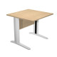 Scrivania lineare Easy - 80 x 80 x 72 cm - Rovere/grigio cromato