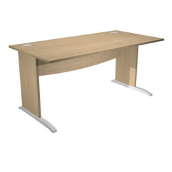 Scrivania Operativa Agorà Basic - fianchi a L melaminico - 140 x 80 x H 73 cm - rovere