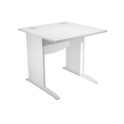 Scrivania Operativa Agorà Basic - fianchi a L melaminico - 80 x 80 x H 73 cm - bianco