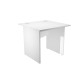 Scrivania Operativa Agorà Basic - fianchi melaminico - 80 x 80 x H 73 cm - bianco