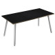 Scrivania Skinny Metal - 120 x 80 x H 74,4 cm - bianco / nero venato
