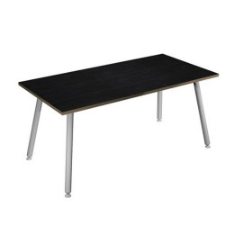 Scrivania Skinny Metal - 140 x 80 x H 74,4 cm - bianco / nero venato