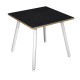 Scrivania Skinny Metal - 80 x 80 x H 74,4 cm - bianco / nero venato