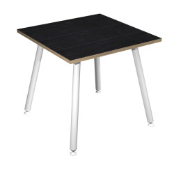 Scrivania Skinny Metal - 80 x 80 x H 74,4 cm - bianco / nero venato
