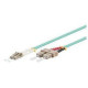 Cablaggio in Fibra Ottica - PATCH 2FO OM3 LCDSCD AQUA 1M