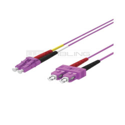 Cablaggio in Fibra Ottica - PATCH 2FO OM4 LCDSCD VIOLA 3M