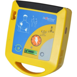 Defibrillatore Automatico Saver One 200J mini LCD e Info, completo di Elettrodi, Batteria Ricaricabile, Stazione di Ricarica e 