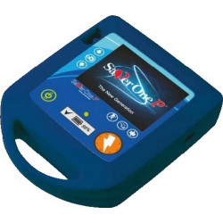 Defibrillatore Manuale Asincrono e Sincrono Saver One P 200J LCD e Info, completo di Elettrodi, Batteria e Borsa da trasporto D