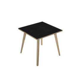 Scrivania Woody - 80 x 80 x H 74,4 cm - rovere / nero venato