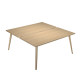 Scrivania Woody a 2 postazioni contrap. - 140 x 166 cm - rovere