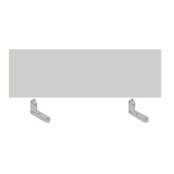 Pannello divisorio per scrivania multiple Agorà - 120 x 32 cm - bianco