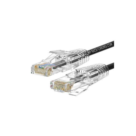 Cablaggio in Rame - PATCH SLIM UUTP CAT.6A LSHF NERO 0.2M