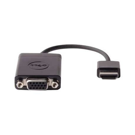Dell - Adattatore video - HDMI maschio a HD-15 (VGA) femmina - nero - per Dell 32XX- Chromebook 3110 2-in-1, 31XX- Latitude 54X