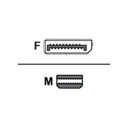 Dell - Cavo DisplayPort - Mini DisplayPort (M) serrato a DisplayPort (F) - per Dell 5820 Tower, 7820 Tower, 7920 Tower