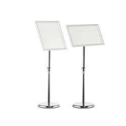 Espositore con cornice a scatto - alluminio - da pavimento - A4 - Durable