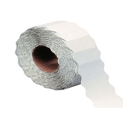 Etichetta a onda - permanente - 26x12 mm - bianco - Markin - rotolo da 1500 etichette