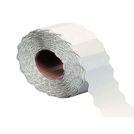 Etichetta a onda - permanente - 26x12 mm - bianco - Markin - rotolo da 1500 etichette