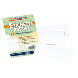 Etichetta adesiva segnanome - 6,3 x 2,8 cm - bianco - Colorosa - conf. 12 pezzi
