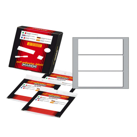 Etichette adesive - in carta - permanenti - 100 x 46 mm - 3 et/fg - 10 fogli - bianco - Markin