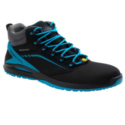 Calzatura di sicurezza Streif High - S3 - numero 44 - nero/azzurro ottanio - Rossini