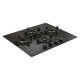 Candy Moderna CVG6DTB, Nero, Da incasso, 59.5 cm, Gas, Acciaio inox, 4 Fornelli