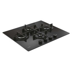 Candy Moderna CVG6DTB, Nero, Da incasso, 59.5 cm, Gas, Acciaio inox, 4 Fornelli