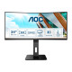 AOC Pro-line CU34P2A - P2 Series - monitor a LED - curvato - 34" - 3440 x 1440 UWQHD @ 100 Hz - VA - 300 cd/m² - 3000:1 - 1 ms 