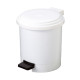Pattumiera a pedale Ruf - PP - 6 L - diametro 22,5 cm - altezza 26,5 cm -  bianco - Medial