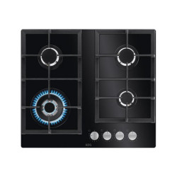 AEG HKB64420NB - Piano cottura a gas - 4 piastre - Nicchia - larghezza: 56 cm - prof. 48 cm - nero