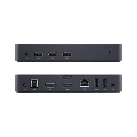Dell D3100 - Docking station - USB - 2 x HDMI, DP - GigE - per Inspiron 15, 17 77XX, 5458, 55XX, 5759- Latitude E5570- XPS 12 9