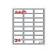 Etichette adesive A/425 - in carta - permanenti - 64 x 34 mm - 24 et/fg - 100 fogli - bianco - angoli tondi - Markin
