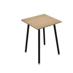 Tavolo alto Skinny Metal - 80 x 80 x 105 cm - nero/rovere