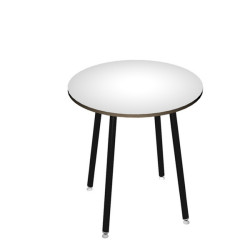 Tavolo alto tondo -  diametro 100 - H 105 cm - nero/bianco