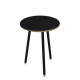 Tavolo alto tondo Skinny Metal -  diametro 80 - H 105 cm - nero/nero venato