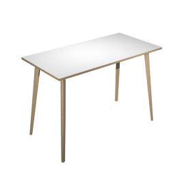 Tavolo alto Woody - 160 x 80 x 105 cm - rovere/bianco