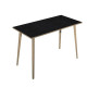 Tavolo alto Woody - 160 x 80 x 105 cm - rovere/nero venato