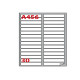 Etichette adesive A/456 - in carta - permanenti - 100 x 17 mm - 30 et/fg - 100 fogli - bianco - angoli tondi - Markin