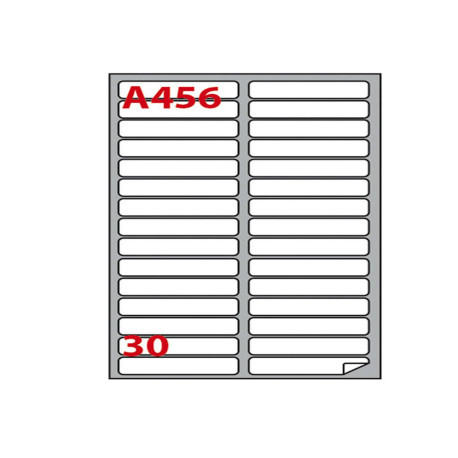 Etichette adesive A/456 - in carta - permanenti - 100 x 17 mm - 30 et/fg - 100 fogli - bianco - angoli tondi - Markin