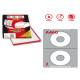 Etichette adesive A/460 - in carta - permanenti - diametro CD 114,5 mm - foro 41 mm - 2 et/fg - 100 fogli - bianco - Markin