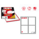 Etichette adesive A/465 - in carta - permanenti - 139 x 99,1 mm - 4 et/fg - 100 fogli - bianco - angoli tondi - Markin