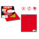 Etichette adesive C/501 - in carta - permanenti - 105 x 36 mm - 16 et/fg - 100 fogli - rosso - Markin