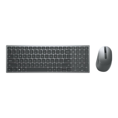 Dell Wireless Keyboard and Mouse KM7120W - Set mouse e tastiera - senza fili - 2.4 GHz, Bluetooth 5.0 - italiana - Titan Gray -