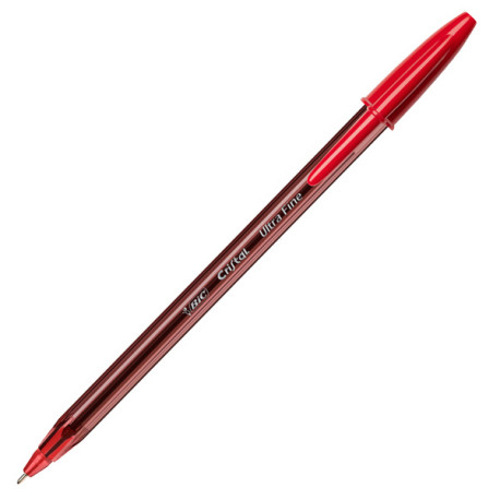 Penna a sfera con cappuccio Cristal Exact - punta 0,7 mm - rosso - Bic - scatola 20 pezzi