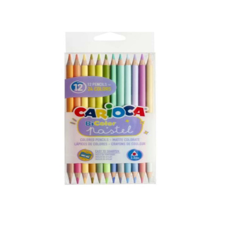 CARIOCA MATITE PASTEL BI-COLOR 12 pz.