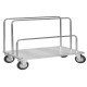Carrello a pianale - per carichi lunghi - con 2 barre alte e 1 bassa - 120 x 80 x 64-104 cm - zincato - Tecnotelai